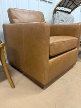 Bobbi Upholstered Top Grain Genuine Leather Upholstered Swivel Armchair! (NEW)