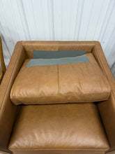 Bobbi Upholstered Top Grain Genuine Leather Upholstered Swivel Armchair! (NEW)