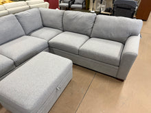Thomasville Langdon Fabric Sectional with Chaise and Storage Ottoman, Gray! (BRAND NEW)