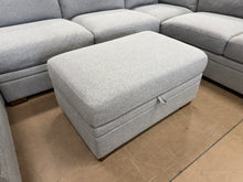 Thomasville Langdon Fabric Sectional with Chaise and Storage Ottoman, Gray! (BRAND NEW)