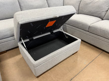 Thomasville Langdon Fabric Sectional with Chaise and Storage Ottoman, Gray! (BRAND NEW)