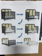 Simmons Kids' Theo 6-in-1 Convertible Crib, Black! - Greenguard Gold Certified! (NEW IN BOX)