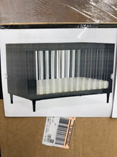 Delta Children Bowie 4-in-1 Convertible Acrylic Crib, Black! - Greenguard Gold Certified! (NEW IN BOX)