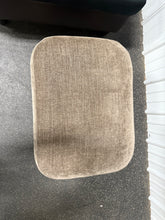 Corallina Upholstered Wooden Ottoman Natural Wood/Dark Brown! (NEW)