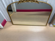 Fleur De Lis Living Wooster 30” x 36” Arch Decorative Wall Mirror in Brushed Gold! (NEW)