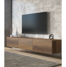 Latitude Run Colima Modern Floating TV Stand / Wall-Mounted Media Console in Walnut Brown! (NEW IN BOX)