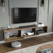 Latitude Run Colima Modern Floating TV Stand / Wall-Mounted Media Console in Walnut Brown! (NEW IN BOX)