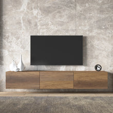 Latitude Run Colima Modern Floating TV Stand / Wall-Mounted Media Console in Walnut Brown! (NEW IN BOX)