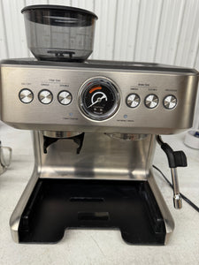 Chefman Crema Supreme Espresso Machine with Conical Burr Grinder and Steam Wand – Stainless Steel! (USED - CLEAN - TESTED - EXTRA ACCESSORIES)