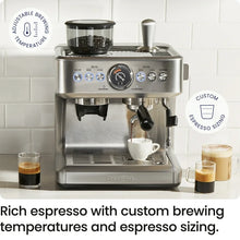 Chefman Crema Supreme Espresso Machine with Conical Burr Grinder and Steam Wand – Stainless Steel! (USED - CLEAN - TESTED - EXTRA ACCESSORIES)