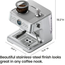 Chefman Crema Supreme Espresso Machine with Conical Burr Grinder and Steam Wand – Stainless Steel! (USED - CLEAN - TESTED - EXTRA ACCESSORIES)