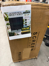 METAL PRIVACY SCREEN, SET OF 2! (NEW IN BOX) - (Dimension shown in photos)