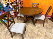 Lathan 48” Round Dining Table and 4 Chairs! (BRAND NEW - MINOR SCRATCHES)