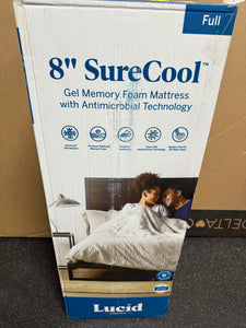 (NEW IN BOX) Lucid Essence 8" SureCool Gel Memory Foam Full size  Mattress-