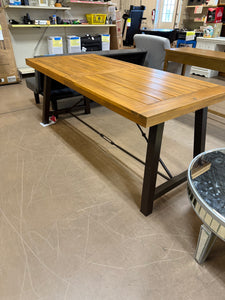 Noble House Acacia Wood Dining Table, Teak Finish!! (TABLE ONLY)NEW & ASSEMBLED!