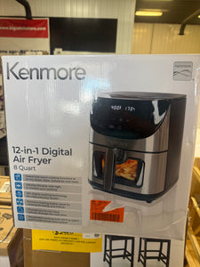 Kenmore 8 Qt. Silver Air Fryer with Digital Touch Screen, 12-Cooking Presets!! NEW IN BOX!!