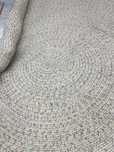 SAFAVIEH Braided Gino Distressed Machine Washable Reversible Area Rug, Ivory/Light Grey, 7' x 7' Round- new