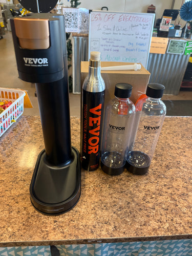 VEVOR Sparkling Water Maker, Soda Maker Machine for Home Carbonating Seltzer Water with BPA-free 1L PET Bottle, 1 CO2 Cylinder!! LIGHTLY USED(ONE HAS ONE BOTTLE)!!