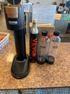 VEVOR Sparkling Water Maker, Soda Maker Machine for Home Carbonating Seltzer Water with BPA-free 1L PET Bottle, 1 CO2 Cylinder!! LIGHTLY USED(ONE HAS ONE BOTTLE)!!