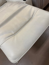 Canmore Leather Power Recliner with Power Headrest, Cream! NEW & ASSEMBLED!)