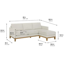 Henredon Murphy Sofa with Reversible Chaise! (BRAND NEW IN BOX )  INTERCHANGEABLE CHAISE!)