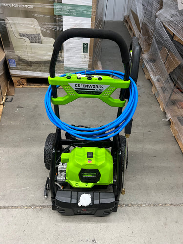 Greenworks 2000 PSI Electric Pressure Washer!! LIKE NEW, VERY CLEAN(TESTED WORKS GREAT)(MISSING TURBO NOZZLE)!!