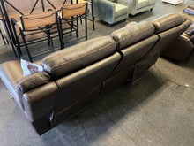 Harvey Leather Power Reclining Sofa with Power Headrests!! NEW AND ASSEMBLED(MINOR BLEMISHES FROM SHIPPING)!!