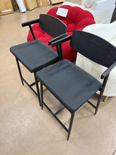 Set of 2 Modern Bar Stools with Armrests and Backrest, PU Leather Upholstered! (NEW)