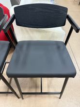 Set of 2 Modern Bar Stools with Armrests and Backrest, PU Leather Upholstered! (NEW)