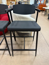 Set of 2 Modern Bar Stools with Armrests and Backrest, PU Leather Upholstered! (NEW)