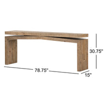 Henn Solid Wood Console Table, 78.75”W! (NEW)