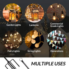 9.4 FT Outdoor String Light Poles, String Light Hanger Stand for Outside, Parties, Wedding (Set of 4) SL-002WF! (NEW IN BOX) (Poles Only)