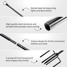 9.4 FT Outdoor String Light Poles, String Light Hanger Stand for Outside, Parties, Wedding (Set of 4) SL-002WF! (NEW IN BOX) (Poles Only)