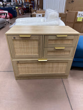 31.5" Rattan File Cabinet With Lock & 4 Drawer! (NEW)