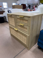 31.5" Rattan File Cabinet With Lock & 4 Drawer! (NEW)