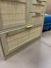 31.5" Rattan File Cabinet With Lock & 4 Drawer! (NEW)
