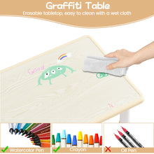 Kids Table and Chair Set, Toddler Table with 4 Chairs for Ages 2-10, Graffiti Desktop! (NEW IN BOX)