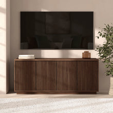 Hanson Rectangular Fluted TV Stand for TV's up to 65" in Satin Walnut! (NEW IN BOX)