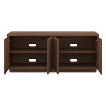 Hanson Rectangular Fluted TV Stand for TV's up to 65" in Satin Walnut! (NEW IN BOX)