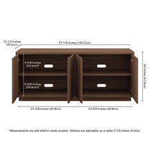 Hanson Rectangular Fluted TV Stand for TV's up to 65" in Satin Walnut! (NEW IN BOX)