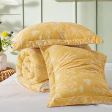 Bedsure Comforter Set Reversible Cute Floral Bedding, 3Pc Queen, Yellow! (NEW)