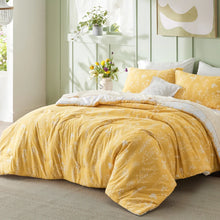 Bedsure Comforter Set Reversible Cute Floral Bedding, 3Pc Queen, Yellow! (NEW)