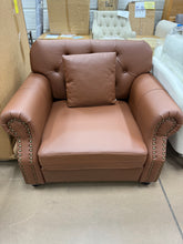 Comfortable Faux Leather Chair, 41.3 Inch Modern Chesterfield Home! (NEW)
