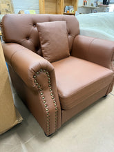 Comfortable Faux Leather Chair, 41.3 Inch Modern Chesterfield Home! (NEW)