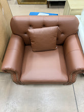 Comfortable Faux Leather Chair, 41.3 Inch Modern Chesterfield Home! (NEW)