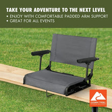 Ozark Trail Hard Arm Stadium Seat, Gray! (NEW)