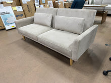 72" Mid Century Modern Futon Sofa Corduroy Taupe - Room Essentials