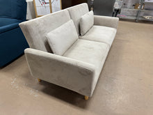72" Mid Century Modern Futon Sofa Corduroy Taupe - Room Essentials