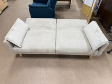 72" Mid Century Modern Futon Sofa Corduroy Taupe - Room Essentials