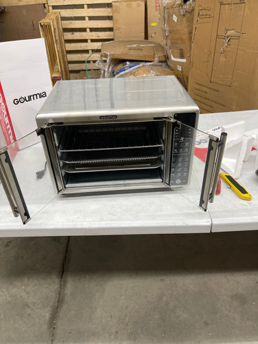 Gourmia 1700W 6-Slice Digital Toaster Oven Air Fryer, 19 One-Touch Presets, 24L, Stainless Steel!! USED / GOOD